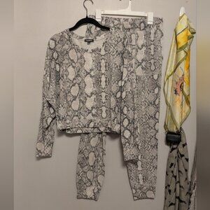 Express snake print jersey knit pajama set